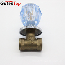 GutenTop High Quality Customized Brass Water Stop Cock Valve with Plastic handle